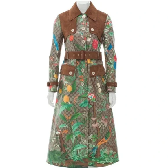 Gucci GG Supreme Tian Trench Coat Size 40 - Picture 2 of 15